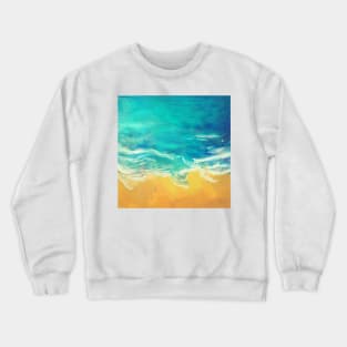 Watercolor shoreline scene Crewneck Sweatshirt